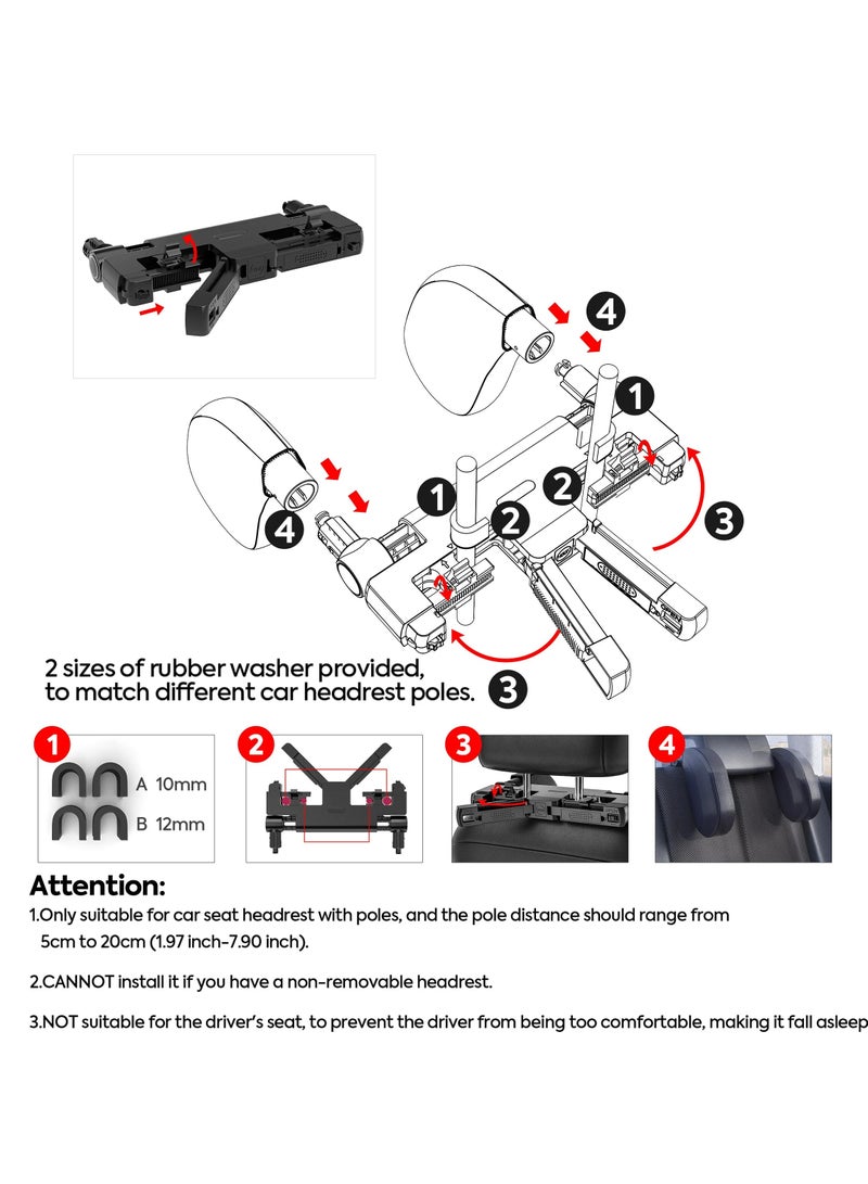 AROAQ Car Seat Headrest Pillow Travel Rest Sleeping Headrest Support Solution U Shaped Pillow for Kids Car Accessories Interior - Image 2