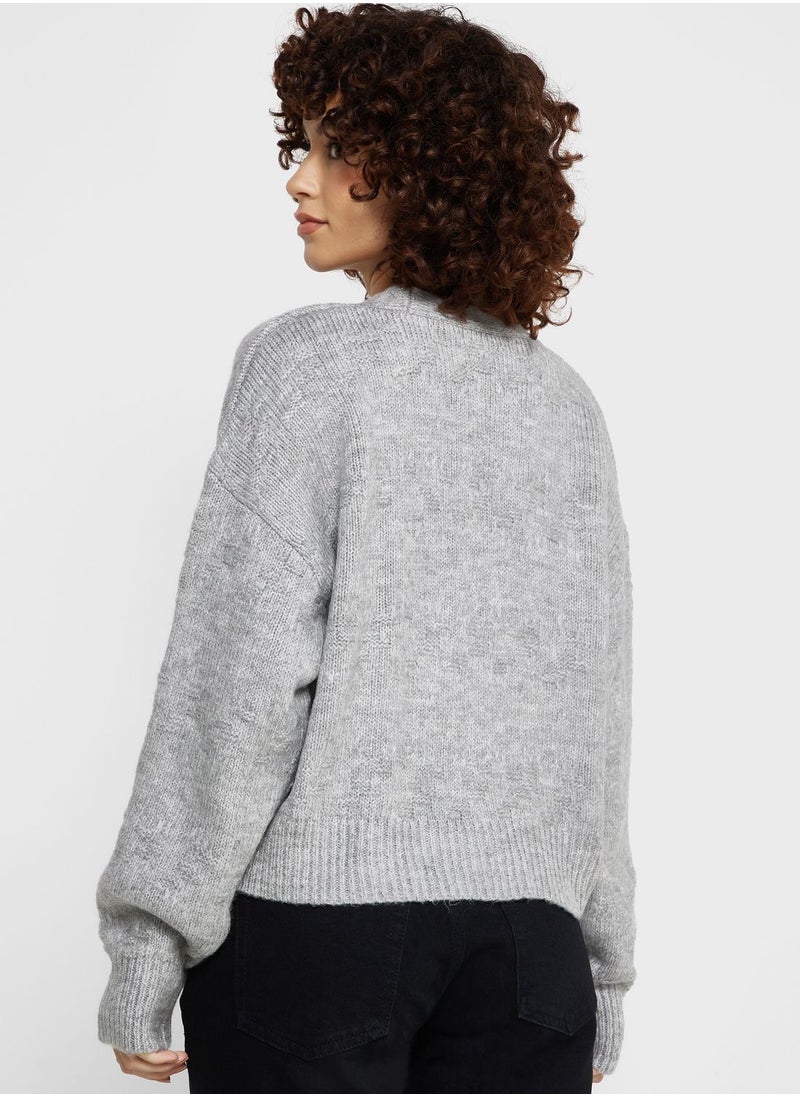 TOPSHOP - Plunge Neck Knitted Cardigan - Image 1