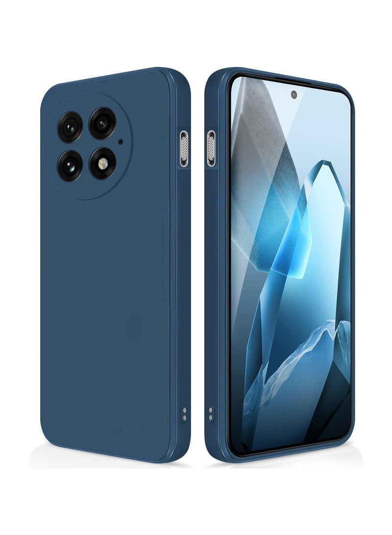 Case for OnePlus 13 5G Liquid Gel Rubber Bumper Case with Soft Microfiber Lining Cushion Slim Shockproof Protective with Camera Protection Cover for OnePlus 13 5G 2024 Blue - Image 1