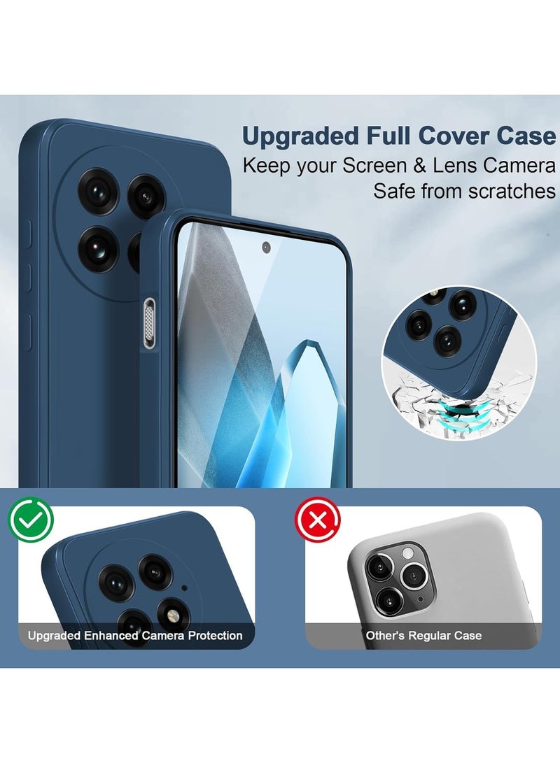 Case for OnePlus 13 5G Liquid Gel Rubber Bumper Case with Soft Microfiber Lining Cushion Slim Shockproof Protective with Camera Protection Cover for OnePlus 13 5G 2024 Blue - Image 2