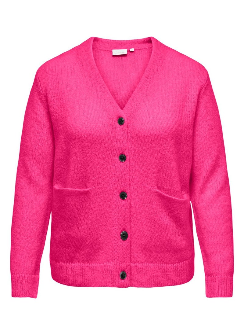 Only Carmakoma - Pocket Detail Knitted Cardigan - Image 1