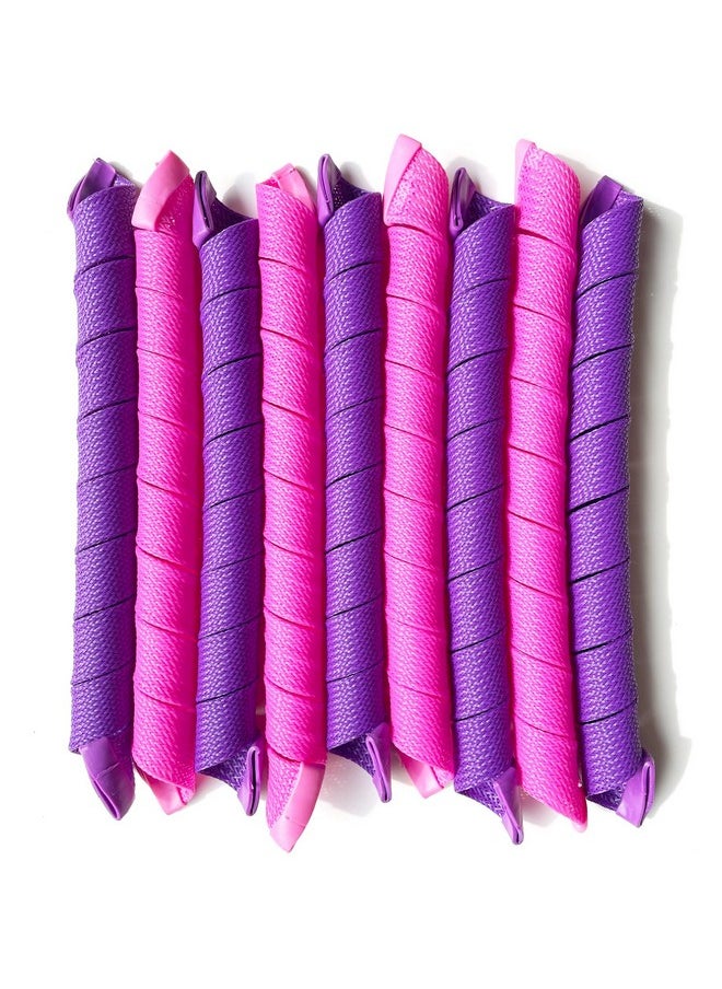 Aimin Hair - 50 Pcs Heatless Spiral Hair Curlers No Heat Curlers 22Inch/55Cm Magic Curls With 6Pcs Styling Hooks Heatless Hair Rollers Styling Kit For Long Hair (Purplepink） - Image 1