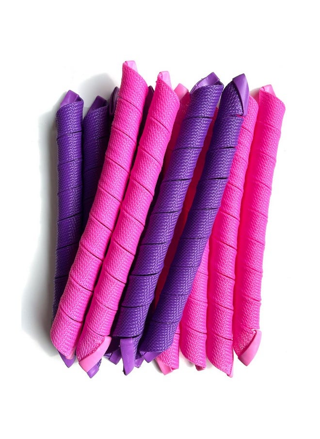 Aimin Hair - 50 Pcs Heatless Spiral Hair Curlers No Heat Curlers 22Inch/55Cm Magic Curls With 6Pcs Styling Hooks Heatless Hair Rollers Styling Kit For Long Hair (Purplepink） - Image 1