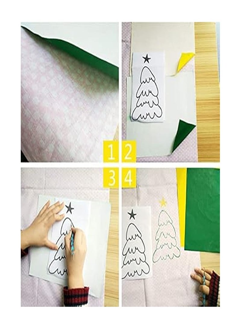 فرخ ورق كربون لتتبع القماش والخشب الكتابة و الرسم من خلالة مقاس 42*90 (أصفر) - Image 4