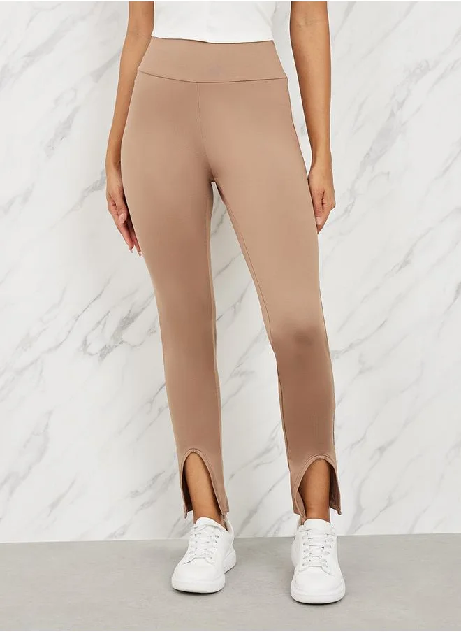 Styli Curved Hem Ankle Length Legging