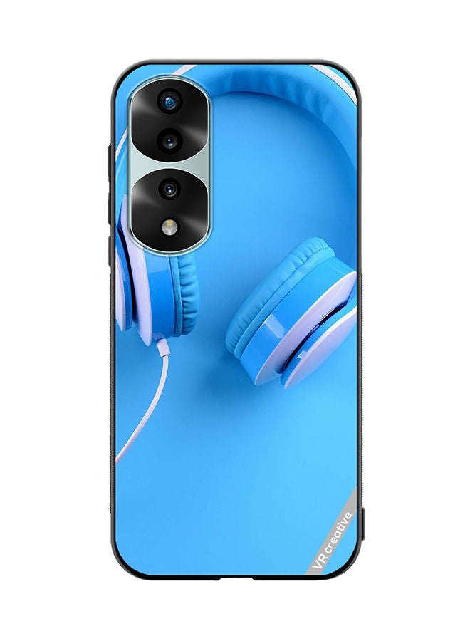 VR CREATIVE Protective Case Cover For Honor 70 Pro Music Headphones Design Multicolour - Image 1