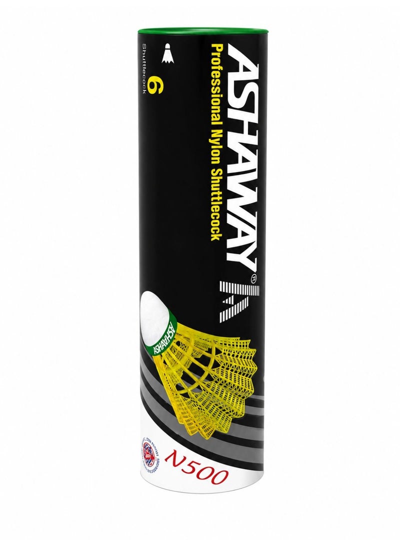 Ashaway Professional Nylon Shuttlecock N500 White Medium Speed Pack - Image 1