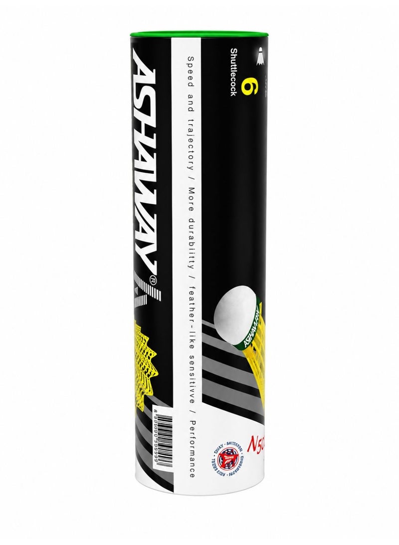 Ashaway Professional Nylon Shuttlecock N500 White Medium Speed Pack - Image 2