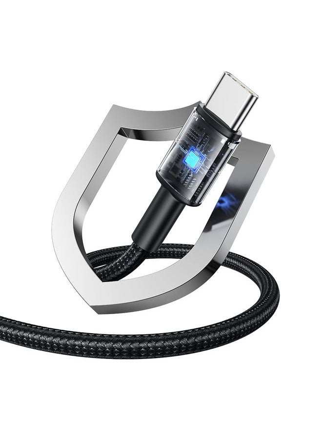 Usams - USAMS SJ727 240W USB-C / Type-C to USB-C / Type-C Aluminum Alloy Data Cable, Length: 1.2m(Tarnish) - Image 1
