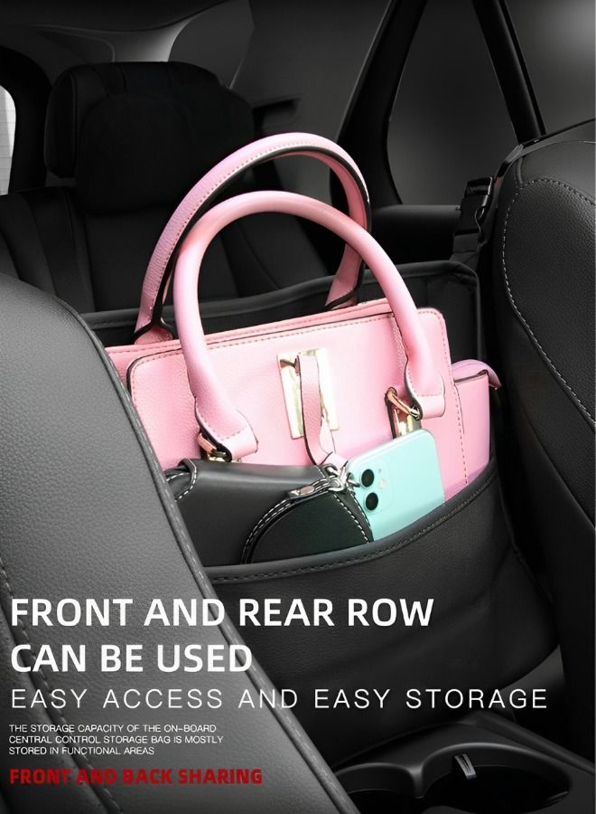 GROIC Car Net Pocket Handbag Holder Between Seats, Large Capacity Car Storage Bag Mesh Organizer for Car Front Seat Car Organizer  - Image 5