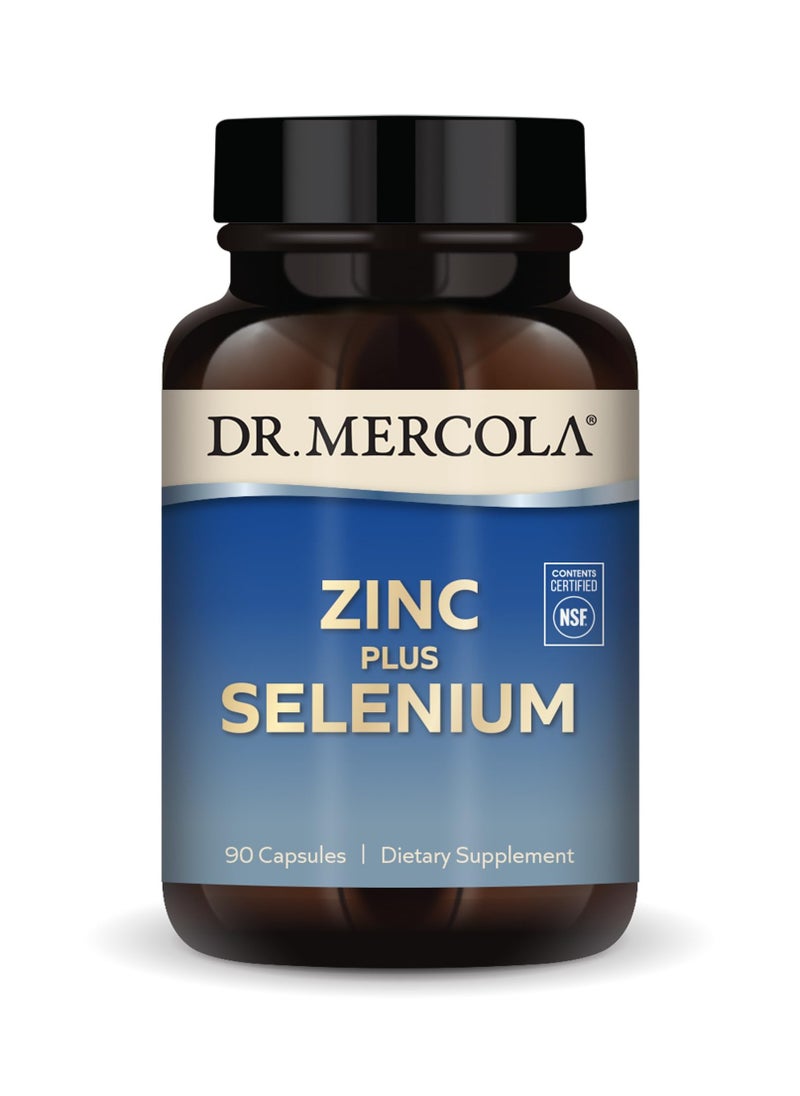 Dr. Mercola Zinc plus selenium 90 capsules dietary supplement  - Image 1