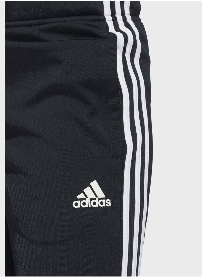 Adidas - Primegreen Essentials Warm-Up Slim Tapered 3-Stripes Tracksuit Bottoms - Image 1