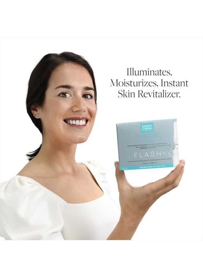 Martiderm Flash Ampoule for Women and Men with Hyaluronic Acid, Silica Complex and Tightening Proteins for Moisturising, Renewing and Inmediate Lifting Effect, 5 Ampoules. - Image 3