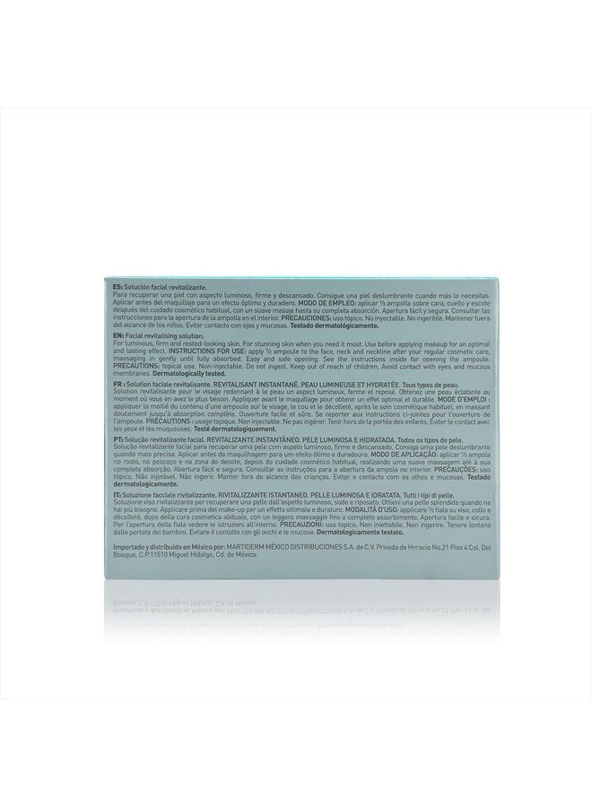 Martiderm Flash Ampoule for Women and Men with Hyaluronic Acid, Silica Complex and Tightening Proteins for Moisturising, Renewing and Inmediate Lifting Effect, 5 Ampoules. - Image 2