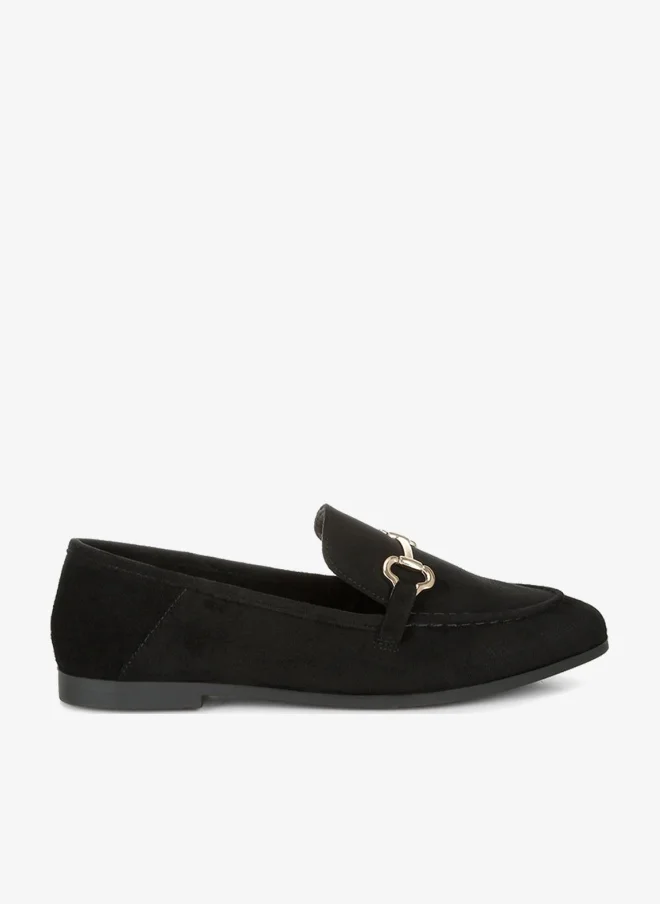 London Rag London Rag Women's Horsebit Embellished Loafers in Black