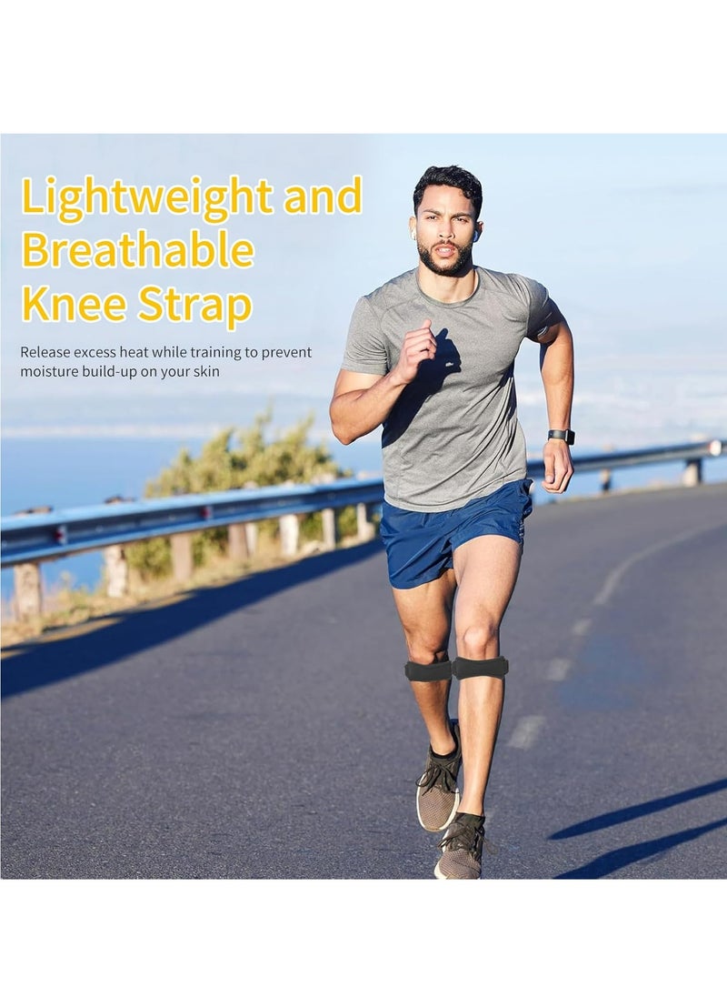 2 Pack Knee Strap for Pain Relief, Patella Stabilizing Brace for Hiking, Sports, Running, Tendonitis, Squats.