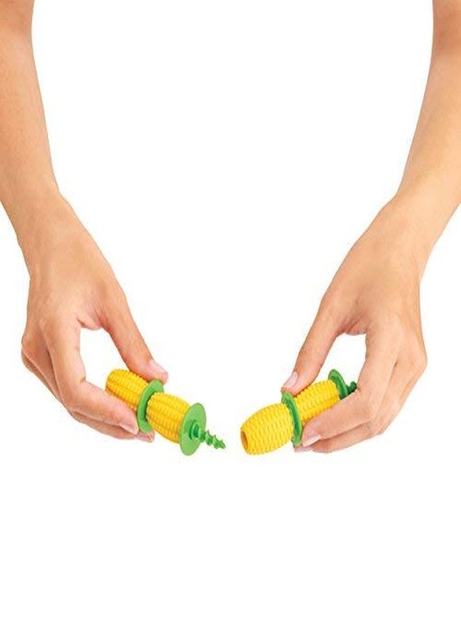 Kuhn Rikon Corn Holders - 8 Piece Set Yellow/Green, 2.75" x 1.2" - Image 4