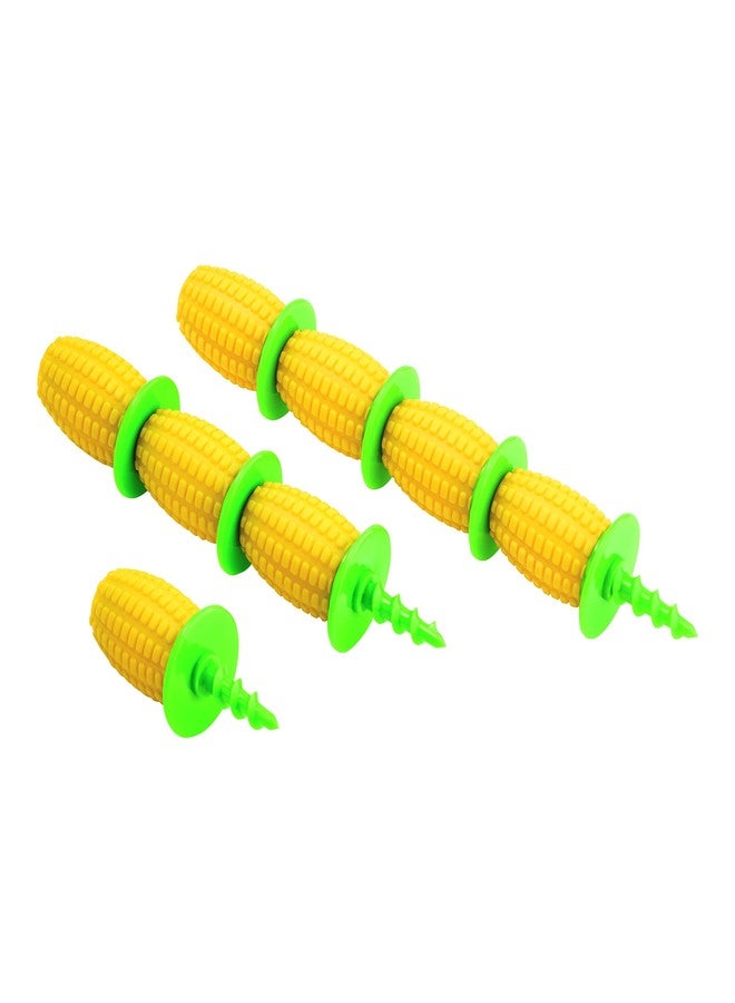 Kuhn Rikon Corn Holders - 8 Piece Set Yellow/Green, 2.75" x 1.2" - Image 1