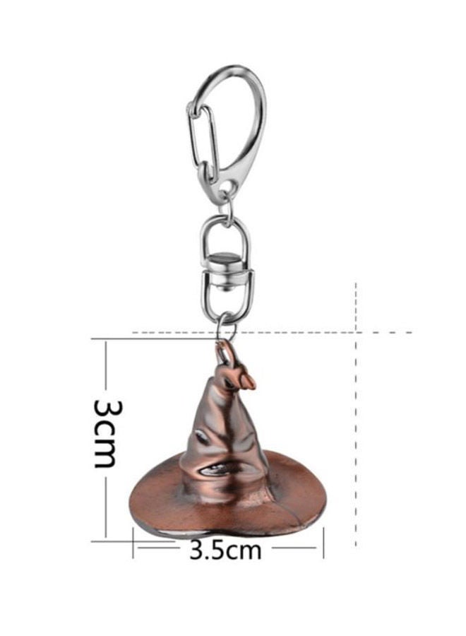 NIBEMINENT Classic Alloy Magic Hat Key Chains Rings Car Pendants Children Toys Rose Gold/Silver - Image 5
