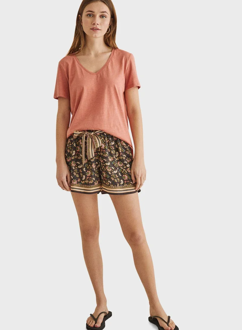 women'secret V-Neck Pyjama T-Shirt