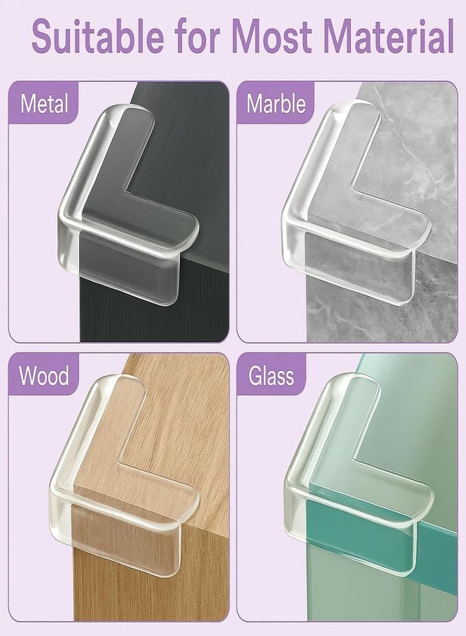 Dadhichi Zone Transparent Table Corner Protectors L-Shaped Silicone Childrens Proofing Guards for Sharp Edges, Strong Adhesive Safety Bumpers for Childrens (Transparent Pack of 8) - Image 2