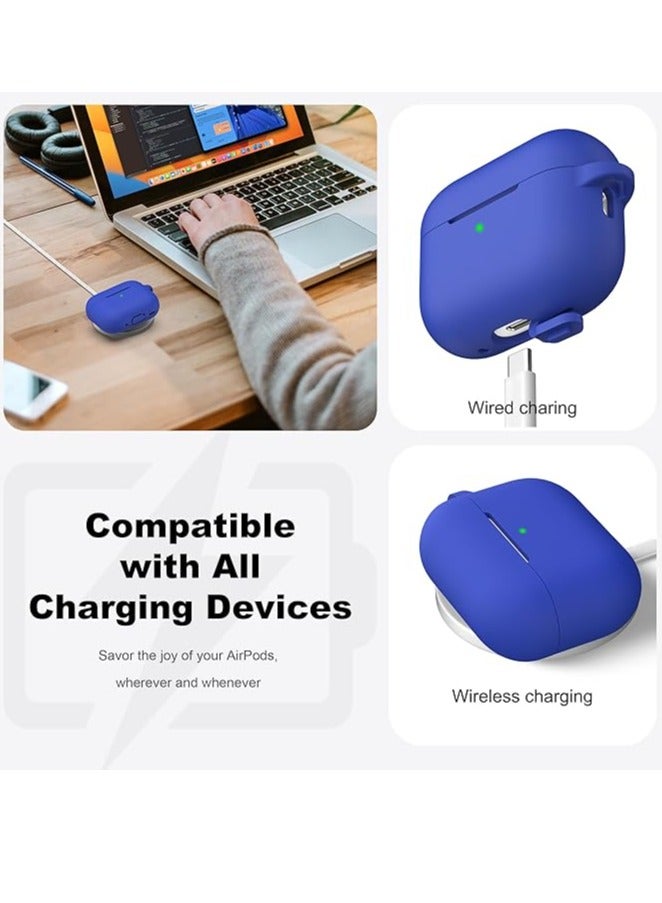 Midwest AirPods Pro 2nd/1st Generation Case with Cleaning kit,Full Protective Silicone Compatible with Apple AirPods Pro 2023/2022/2019 Charging Case,Front LED Visible, Blue - Image 2