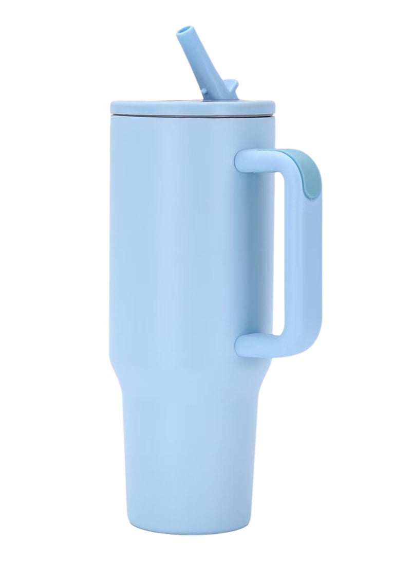 ZEPONOVA Tumbler Stainless Steel Vacuum Insulated Water Bottle - 40OZ (1200ml), 12H Cold & 6H Hot Retention for Water, Iced Tea, Coffee, Smoothie and More, Car Cup Holder Compatible, Blue - Image 2