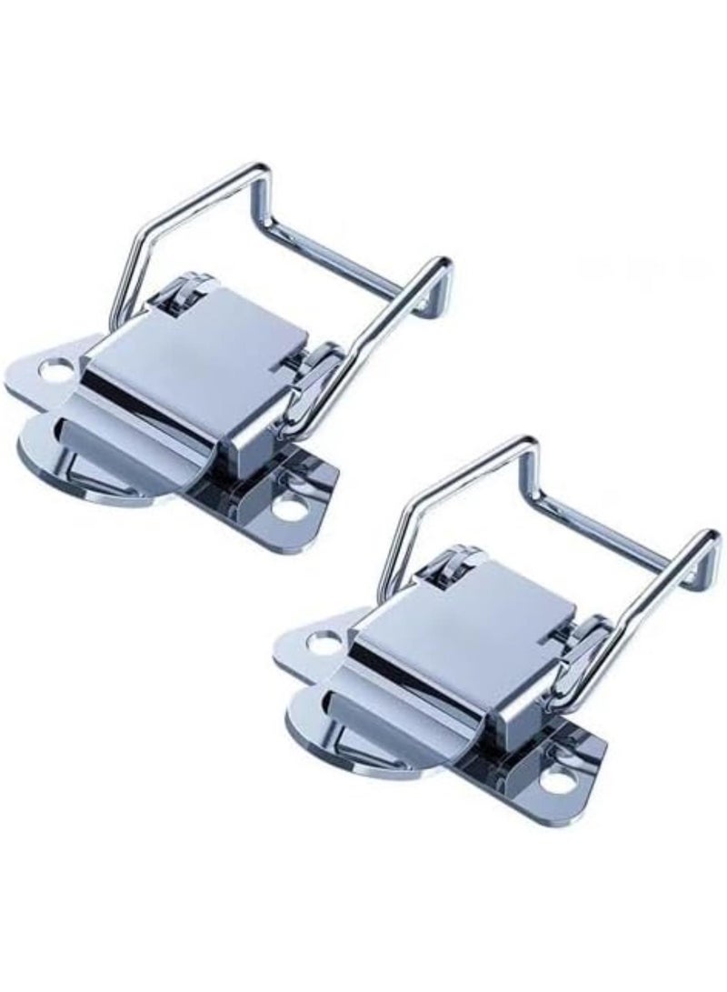 GGOOT Toggle latch Spring toggle latch hasp 2pcs Chrome Toggle Latch for Chest Box Case Suitcase Tool Clasp Cabinet Fitting Lock Belt Hasp Buckle Hardware  - Image 1