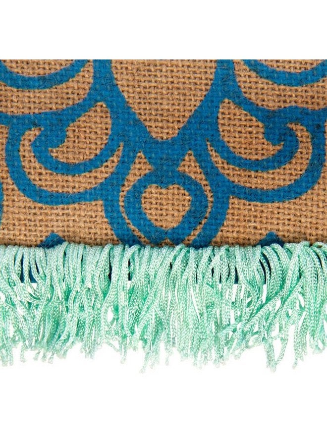 Petlinks Rowdy Rug Jute Scratch Mat with Feather Cat Toy & Playful Fringe, 20" L X 0.5" W X 14" H - Image 4