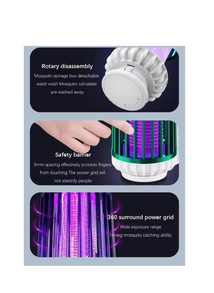 مصيدة البعوض القابلة لإعادة الشحن للمنزل، مصباح طارد للذباب، مصيدة بعوض بالاستنشاق - Image 4