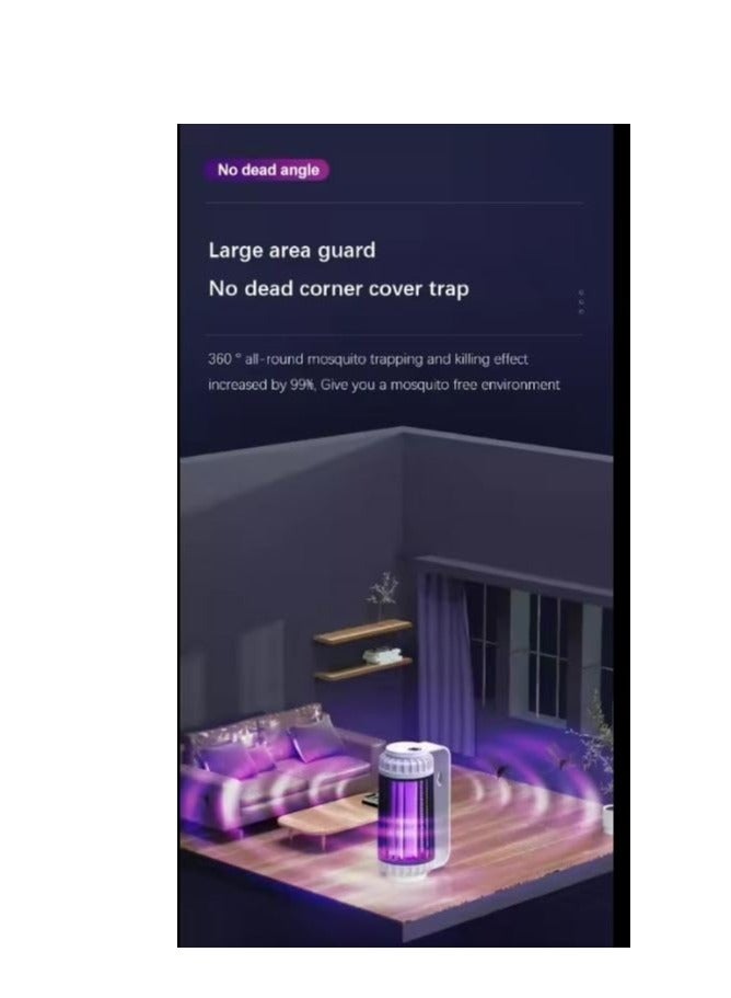 مصيدة البعوض القابلة لإعادة الشحن للمنزل، مصباح طارد للذباب، مصيدة بعوض بالاستنشاق - Image 5
