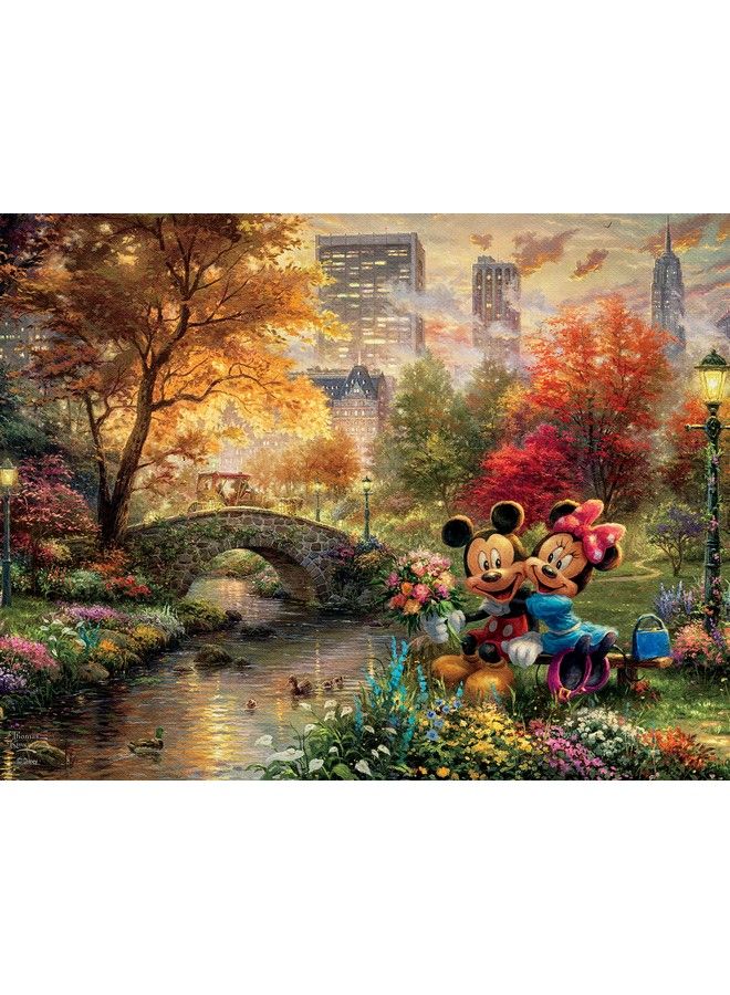 Ceaco 4 In 1 Multipack Thomas Kinkade Disney Dreams Collection Cinderella The Lion King Mickey And Minnie & The Little Mermaid (4) 500 Piece Jigsaw Puzzles Blue - Image 4
