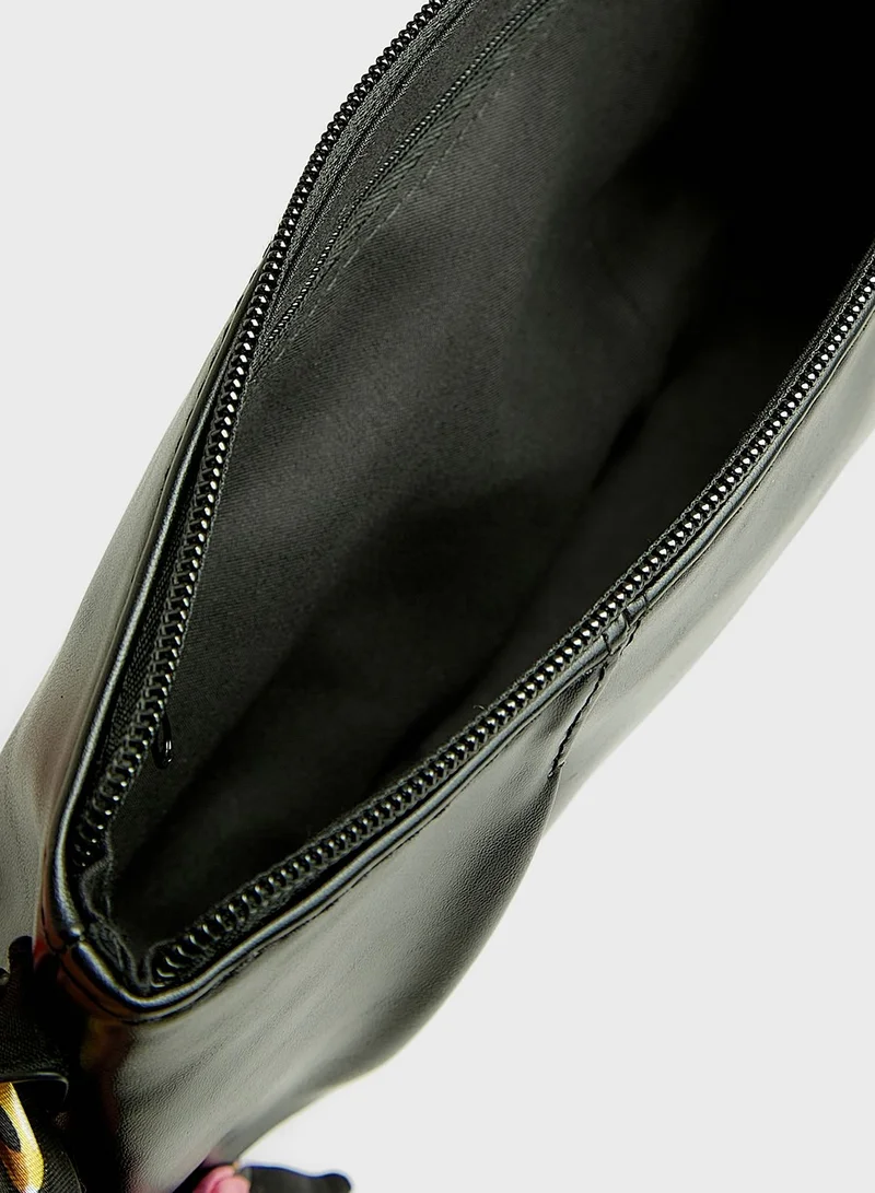 ELLA Scarf Wrapped Handle Baguette Bag