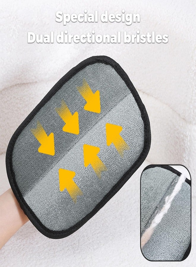DINTSTYLE 4pcs Pet Hair Remover Glove, Pet Hair Removal Tool, 2025 Electrostatic Pet Hair Removal Gloves for Dogs and Cats,for Pet Hair, for Couch, Clothes, Car, Carpet, Bed, Furniture(Black and dark - Image 3