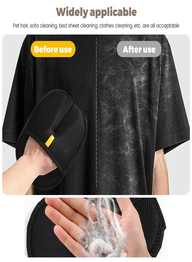 DINTSTYLE 4pcs Pet Hair Remover Glove, Pet Hair Removal Tool, 2025 Electrostatic Pet Hair Removal Gloves for Dogs and Cats,for Pet Hair, for Couch, Clothes, Car, Carpet, Bed, Furniture(Black and dark - Image 5