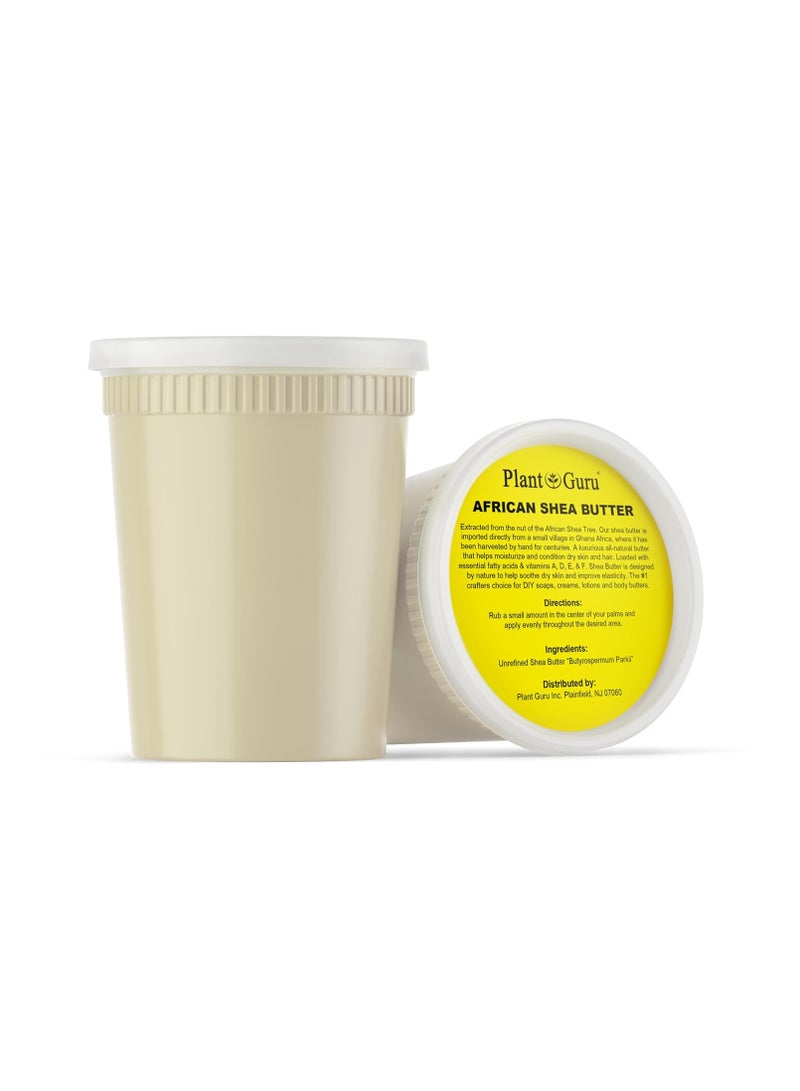 Plant Guru Raw African Shea Butter 32 oz. Bulk 100% Pure Natural Unrefined IVORY - Imported From Ghana - Ideal Moisturizer For Dry Skin, Body, Face And Hair Growth. Great For DIY Soap and Lip balm Making.  - Image 2