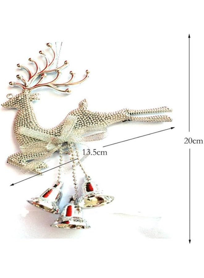 The Bros Christmas Tree Hanging Decorations 3Pcs Glitter Elk Bell Hanging Ornaments Christmas Tree Reindeer Elk Deer Bell, for Christmas Tree Ornament Holiday Decorations - Image 4