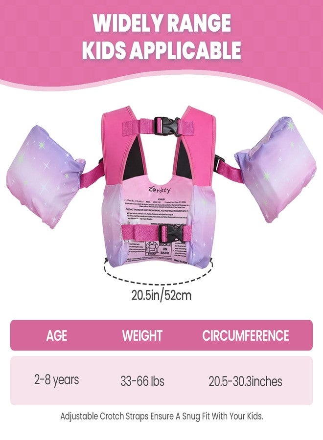 Zeraty Toddler Kids 3-in-1 Swim Vest Pool Floaties for 30,40,50,60,70 lbs Boys and Girls Ages 2,3,4,5,6,7,8 - Swimming Training Jacket with Adjustable Crotch Strap & Detachable Arm Bands Learn to Swim - Image 4
