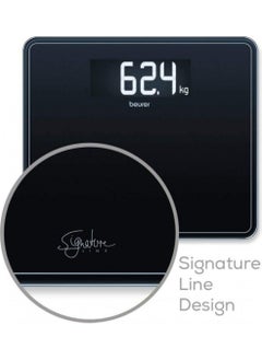 Beurer Gs 410 Signatureline Black Glass Bathroom Scale  - Image 2
