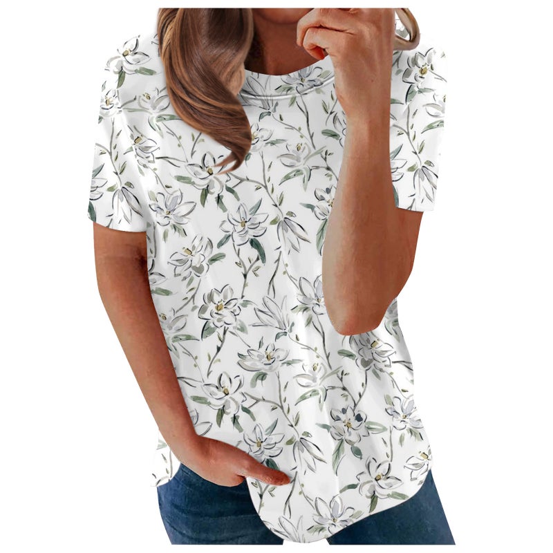 Nns 2023 Spring New Round Neck Women'S T-Shirt Round Neck Short Sleeve Letter 3D Printed Women'S T-Shirt - Image 5