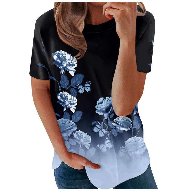 Nns 2023 Spring New Round Neck Women'S T-Shirt Round Neck Short Sleeve Letter 3D Printed Women'S T-Shirt - Image 3