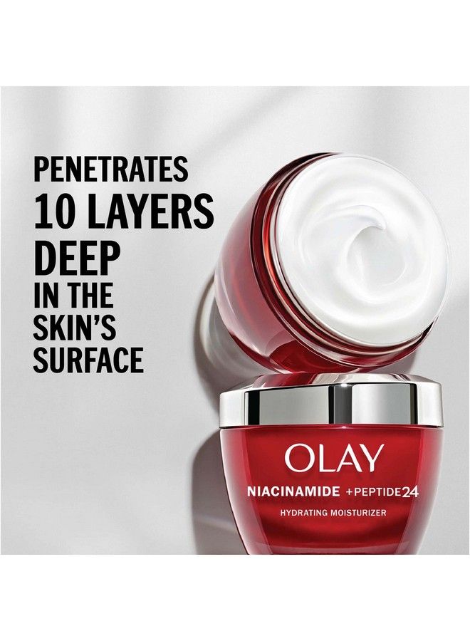 Olay مرطب الوجه ريجينريست نياسيناميد + ببتيد 24 المرطب مع فيتامين ب3 لحاجز أقوى للبشرة، 1.7 أونصة، بما في ذلك حجم السفر للبشرة الجافة - Image 3