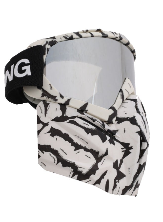 Generic Motorcycle Riding Goggles Glasses With Removable Face Mask, Detachable Fog-proof Warm Goggles Mouth Filter  - Multicolour  - Image 3