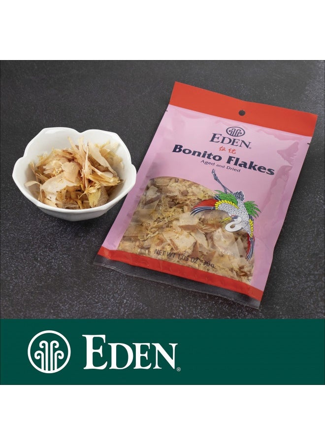 Eden Japanese Bonito Flakes, Shaved Skipjack Tuna, Katsuobushi ??, Traditionally Aged And Dried, Hardwood Smoked, Make Dashi And Miso Soup, 1.05 Oz (2-Pack)