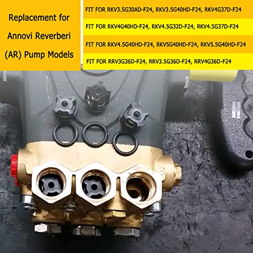 YMT AR1828 Water Kit Replacement for Annovi Reverberi 18mm XR RK RKA RKV 70-0179, 18mm,New Valves + O-Rings - Image 5