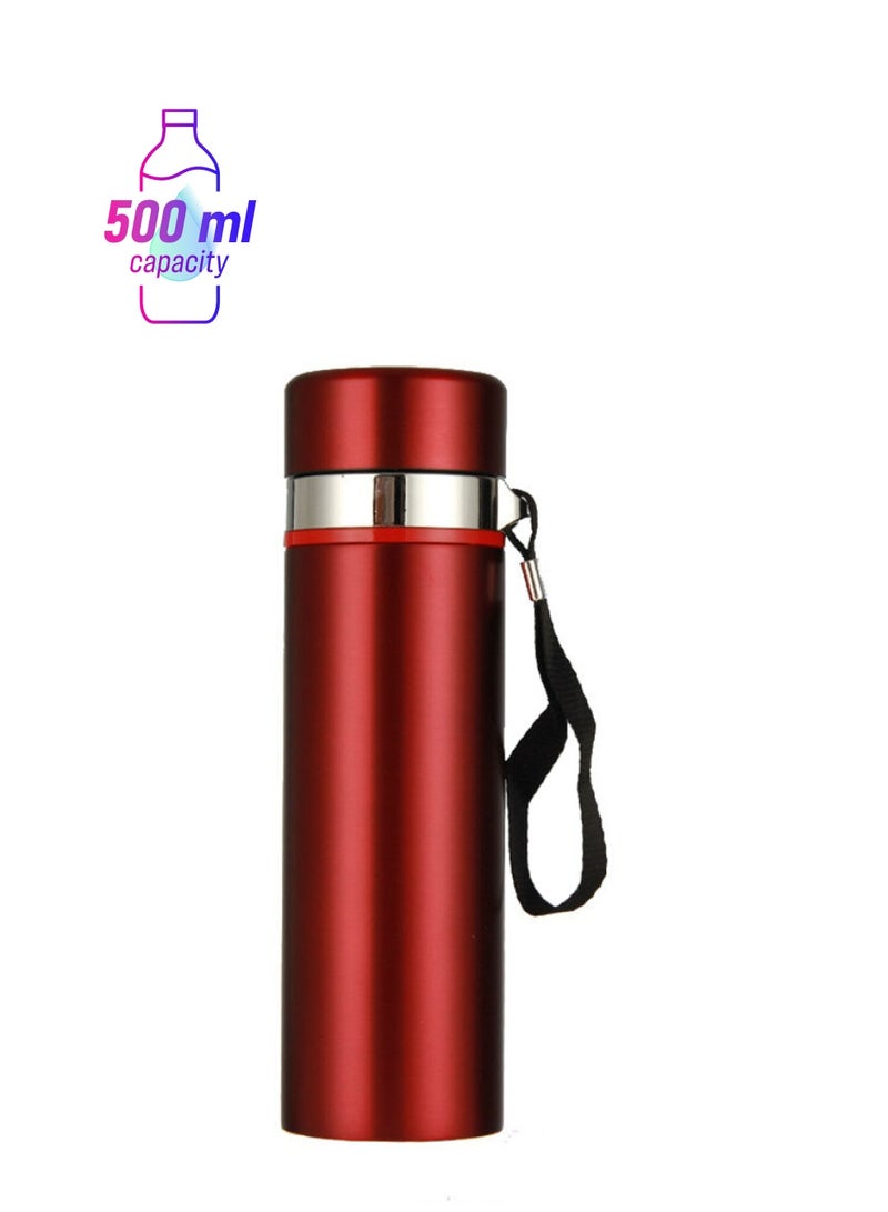 NIBEMINENT Stainless Steel Water Bottle Red 500ml 