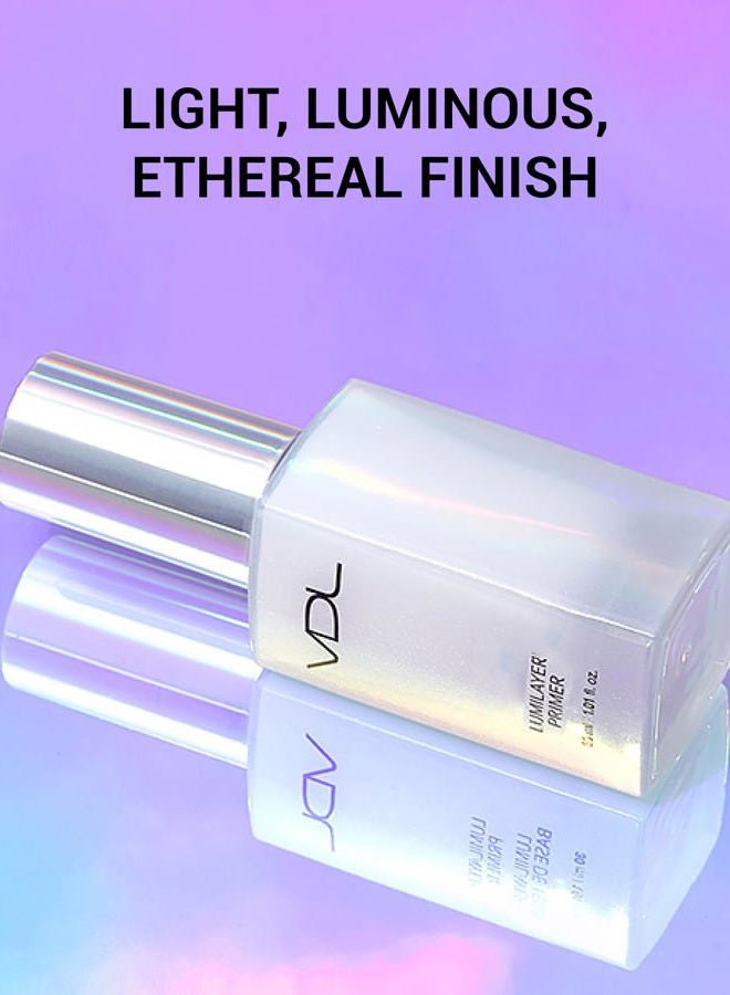VDL Lumilayer Primer (Glowy Finish, 1.01fl oz) - Illuminating Pearl Makeup Base for Glowing Skin. Korean Makeup. Hydrating Radiance - Image 5