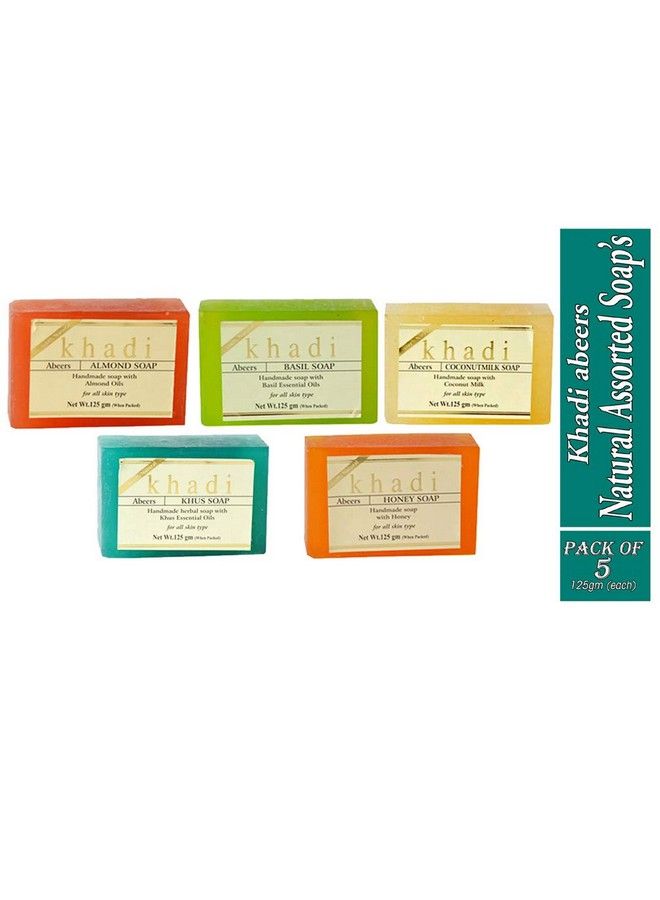 Khadi Abeers Handmade Pure Essence Soaps With Essential Oils Combo Assorted Gift Set 125 G (Pack Of 5) - Image 3