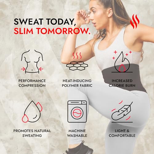 Sweat Shaper Waist Trimmer for Women, Waist Trainer Sauna Belt, Neoprene-free Waist Cincher, Sauna Slimming Belt (Grey Camo, 3X-Large) - Image 5