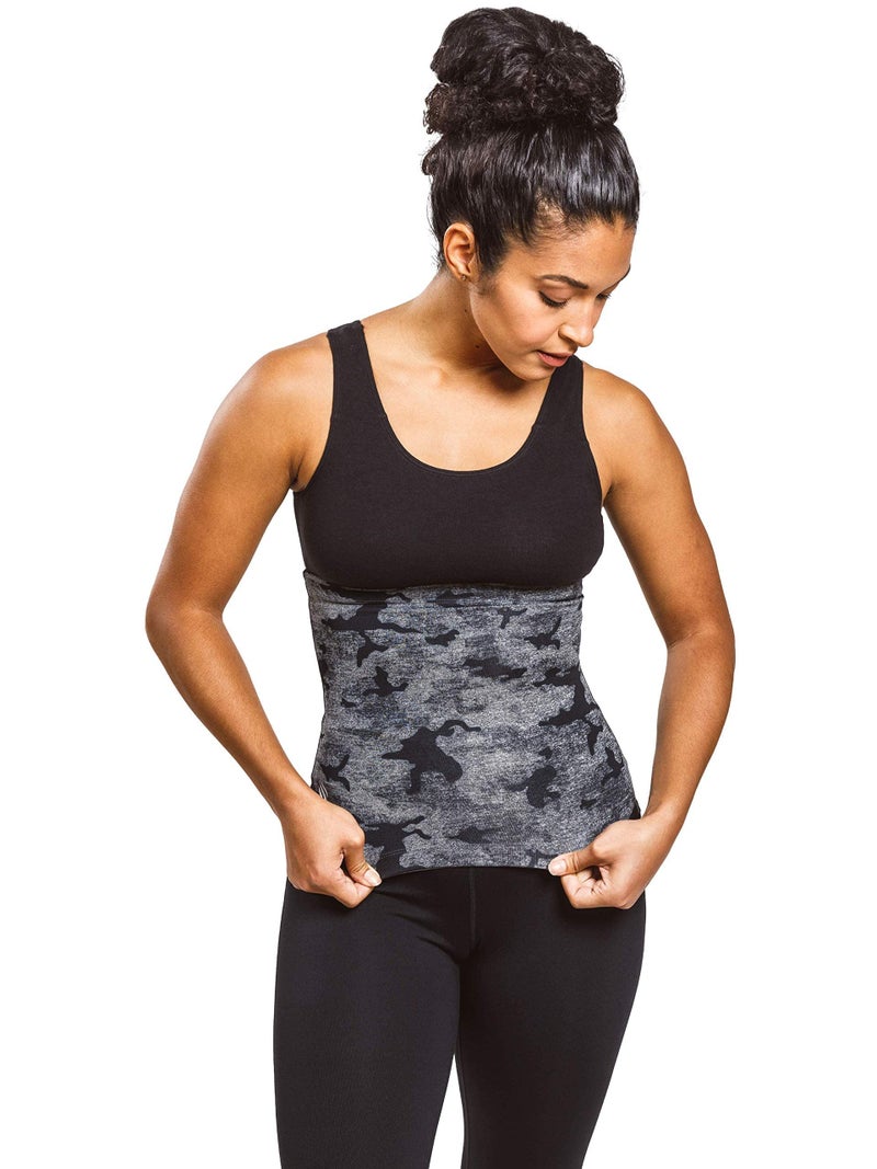 Sweat Shaper Waist Trimmer for Women, Waist Trainer Sauna Belt, Neoprene-free Waist Cincher, Sauna Slimming Belt (Grey Camo, 3X-Large) - Image 4